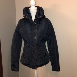 The Nines, navy fashion puffer coat.